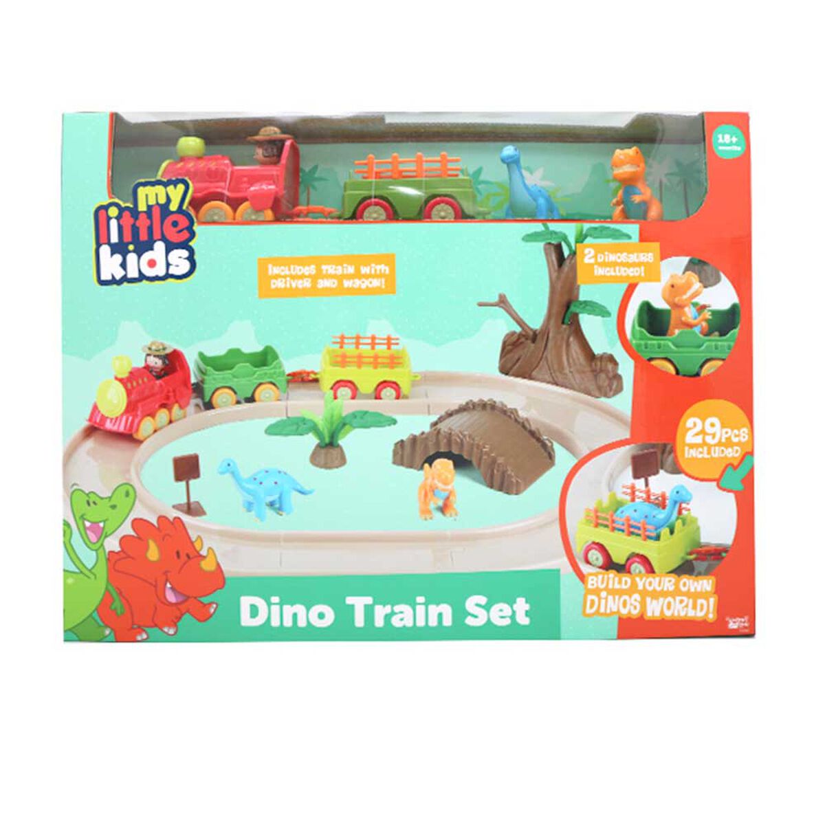 Juego Dino Tren 29 Piezas My Little Kids
