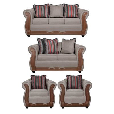 Juego de Living Black Factory Sofia 7 Cuerpos Beige