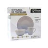 Vajilla Porcelana Doral Angelis 12 Piezas Arabella