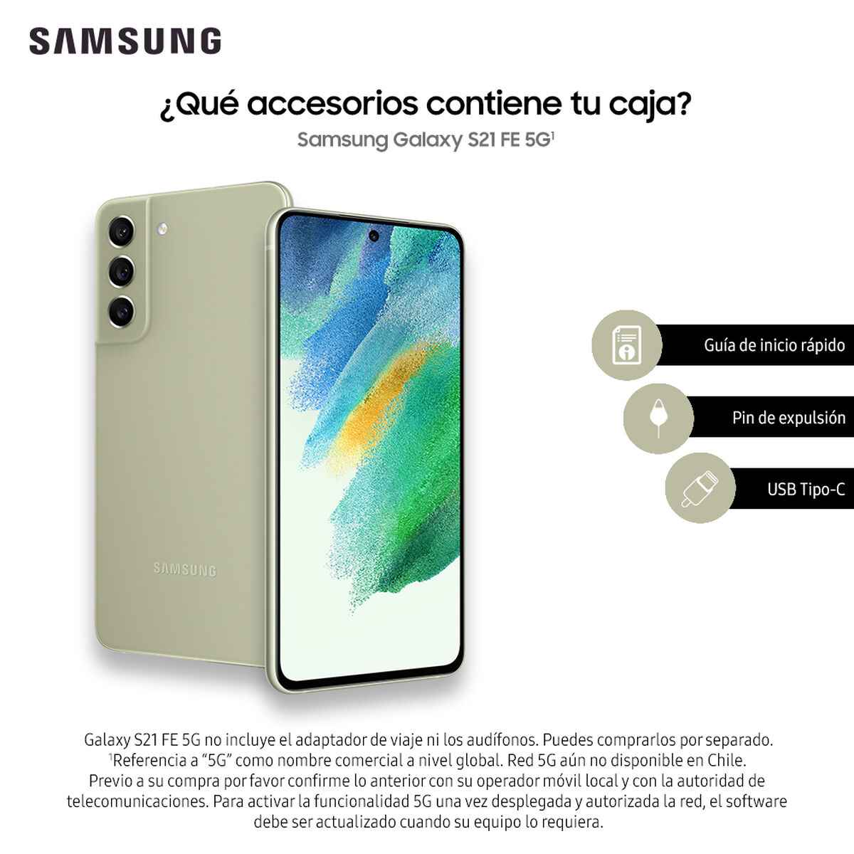 Celular Samsung Galaxy S21 FE 5G 128GB 6,4" Olive Liberado