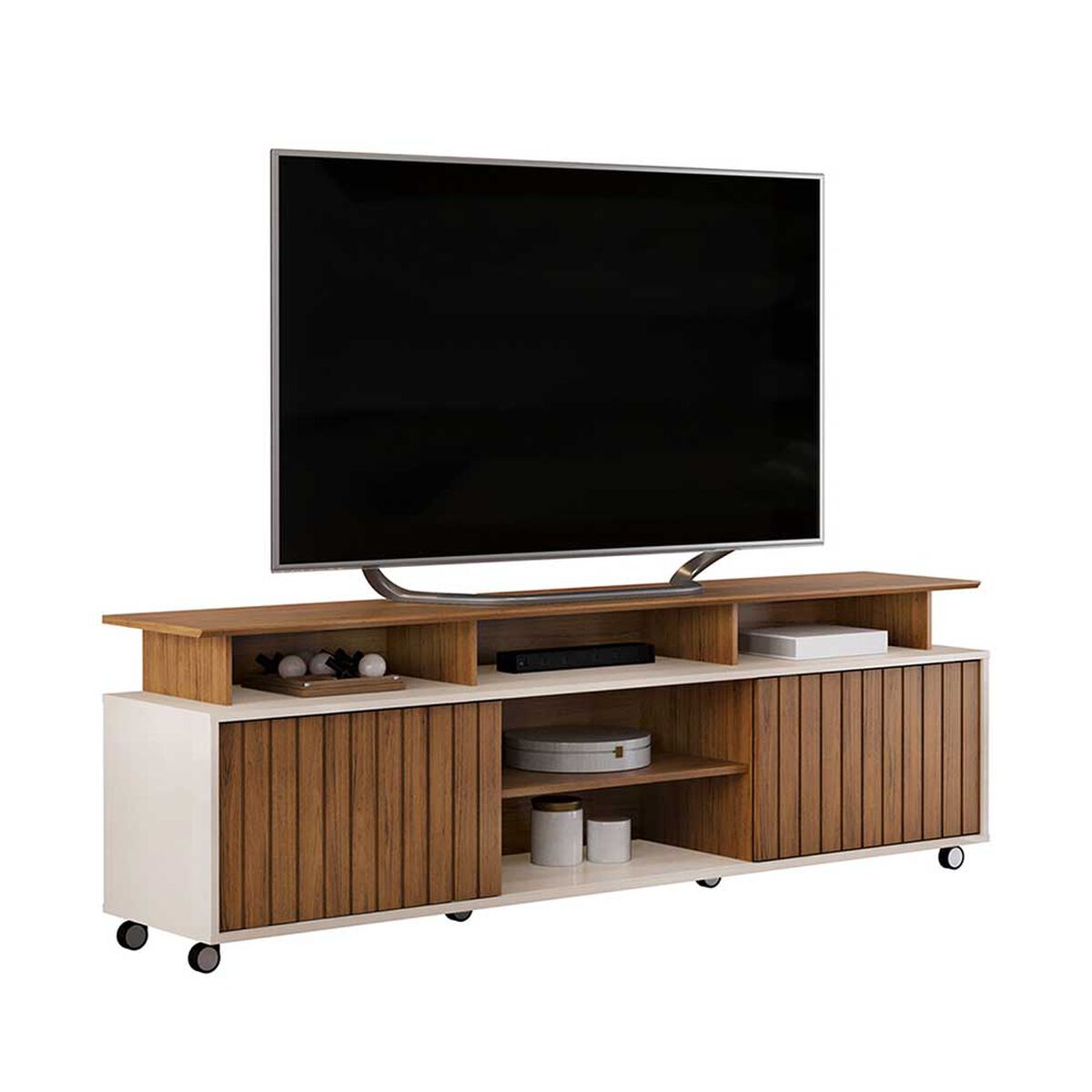 Rack TV Vekkahome Olimpic Hasta 70" Café Beige
