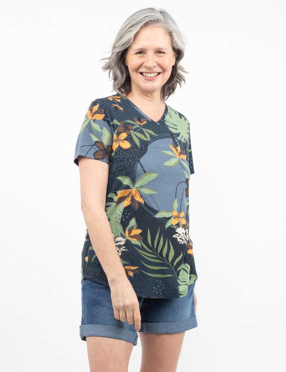 Polera Con Estampado Manga Corta Mujer Potman Club