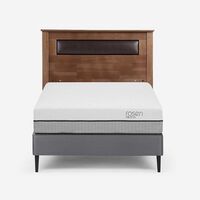 Cama Europea Rosen 1,5 Plazas Pratta + Respaldo Ferrara