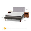 Cama Europea CIC Curve King Balance + Respaldo Ganges  + 2 Veladores Indo