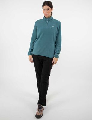 Imagen 2 del producto Polerón Deportivo Mujer Alpinextrem Esmeralda, Melange, Negro