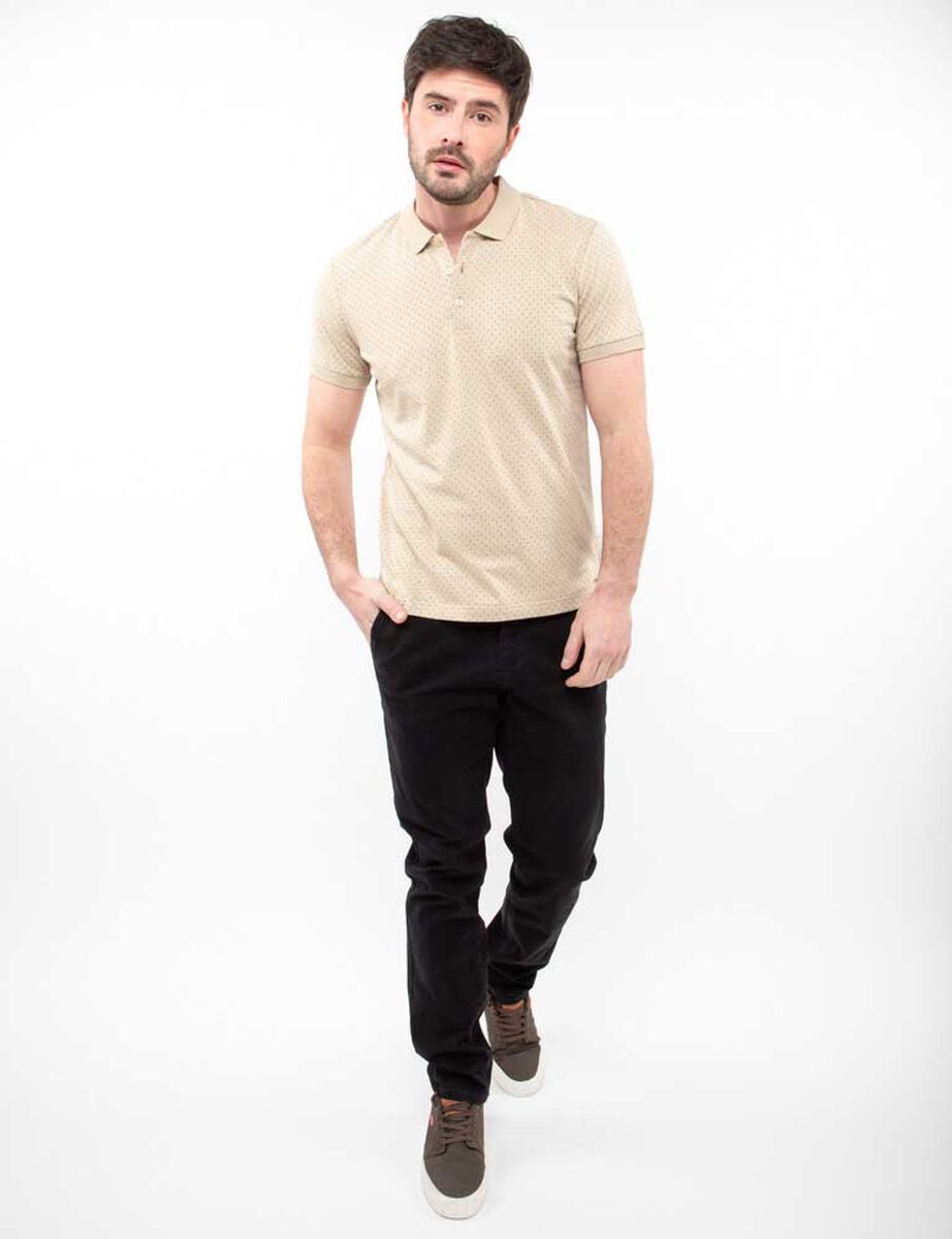 Polera Slim Piqué Algodón Manga Corta Hombre Zibel