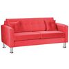 Sofá Bodevir New Retro Felpa 12 3 Cuerpos Rojo