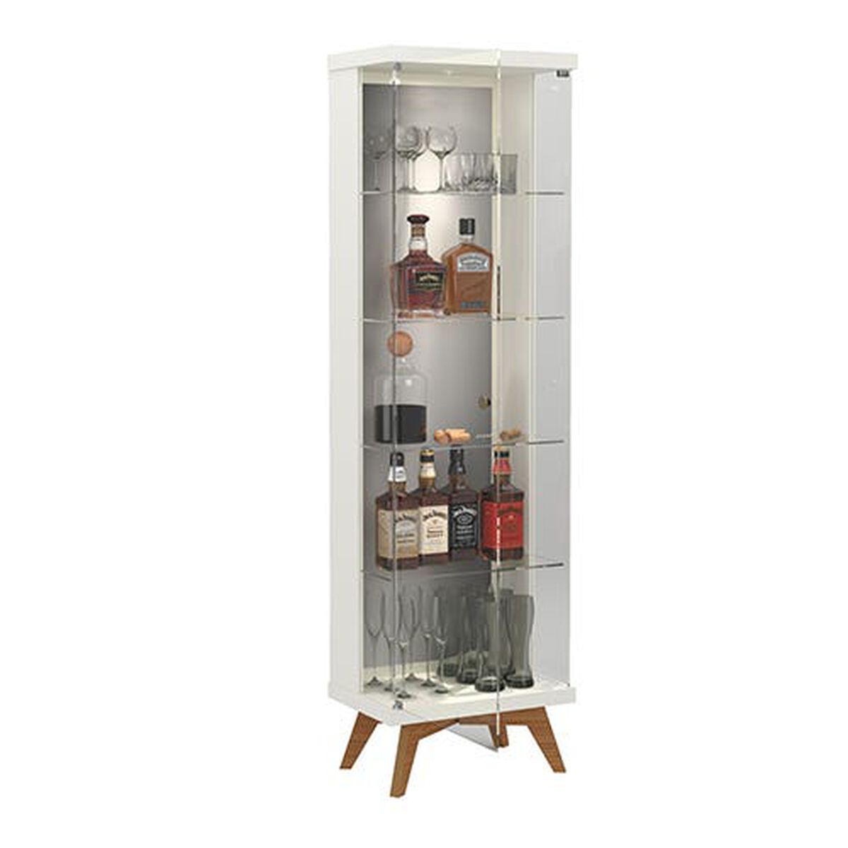 Estante Decocasa 4 Repisas 2 Puertas Off White