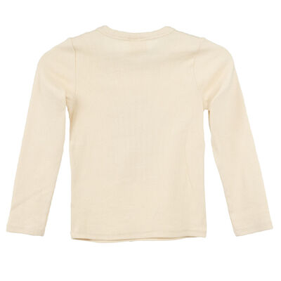 Imagen 2 del producto Polera Manga Larga Niña Chess Beige, Blanco