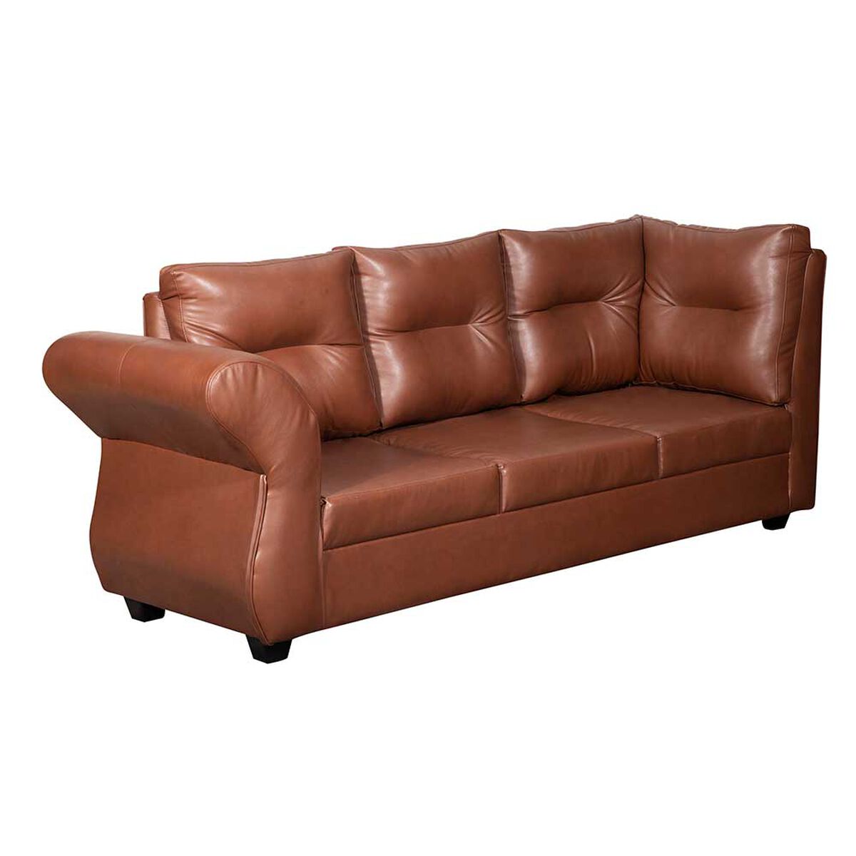Sofá Seccional Diseño A&M Home Emma Derecho 5 Cuerpos Caoba