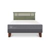 Cama Europea CIC 2 Plazas Smart + Respaldo Dublin Olivo