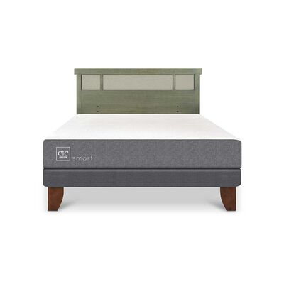 Cama Europea CIC 2 Plazas Smart + Respaldo Dublin Olivo