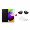 Combo Celular Samsung Galaxy A52 LTE 128GB 6,5" Awesome Black Liberado + Audífonos Bluetooth Galaxy Buds2 Graphite + Cargador 15W USB Flat TA Fast Charge