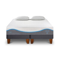 Cama Europea CIC Base Dividida King Alaska + Almohadas