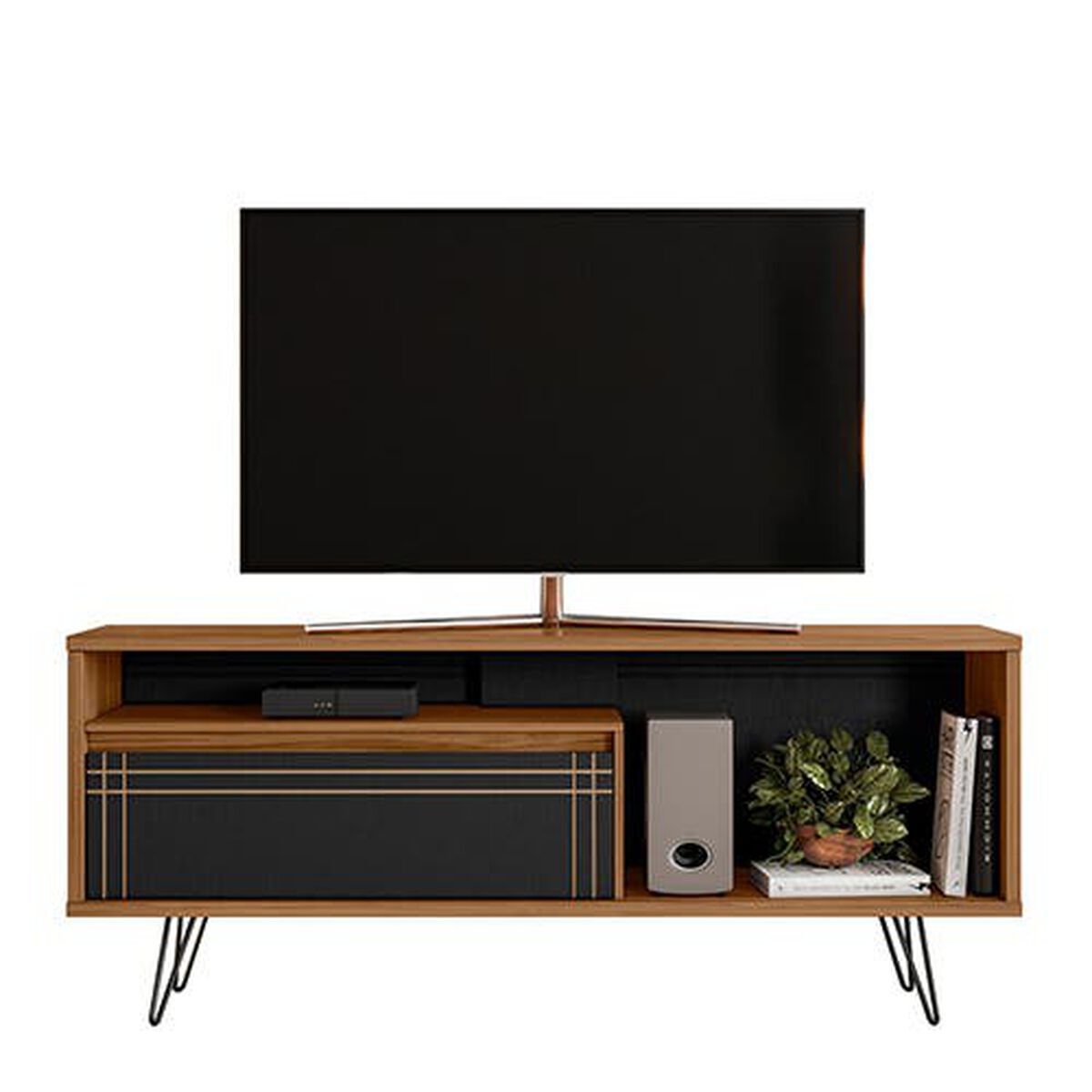 Rack TV Home Mobili Spot Hasta 60" Café Negro