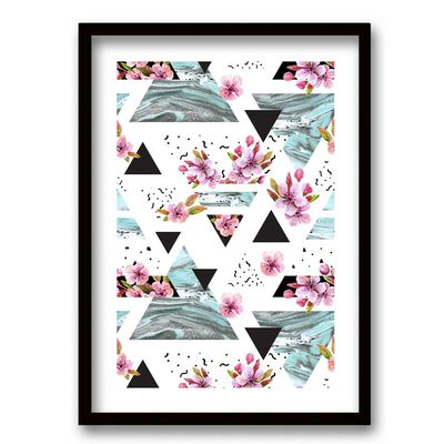 Cuadro Decorativo Retela Triángulo Mar 70 x 50 cm