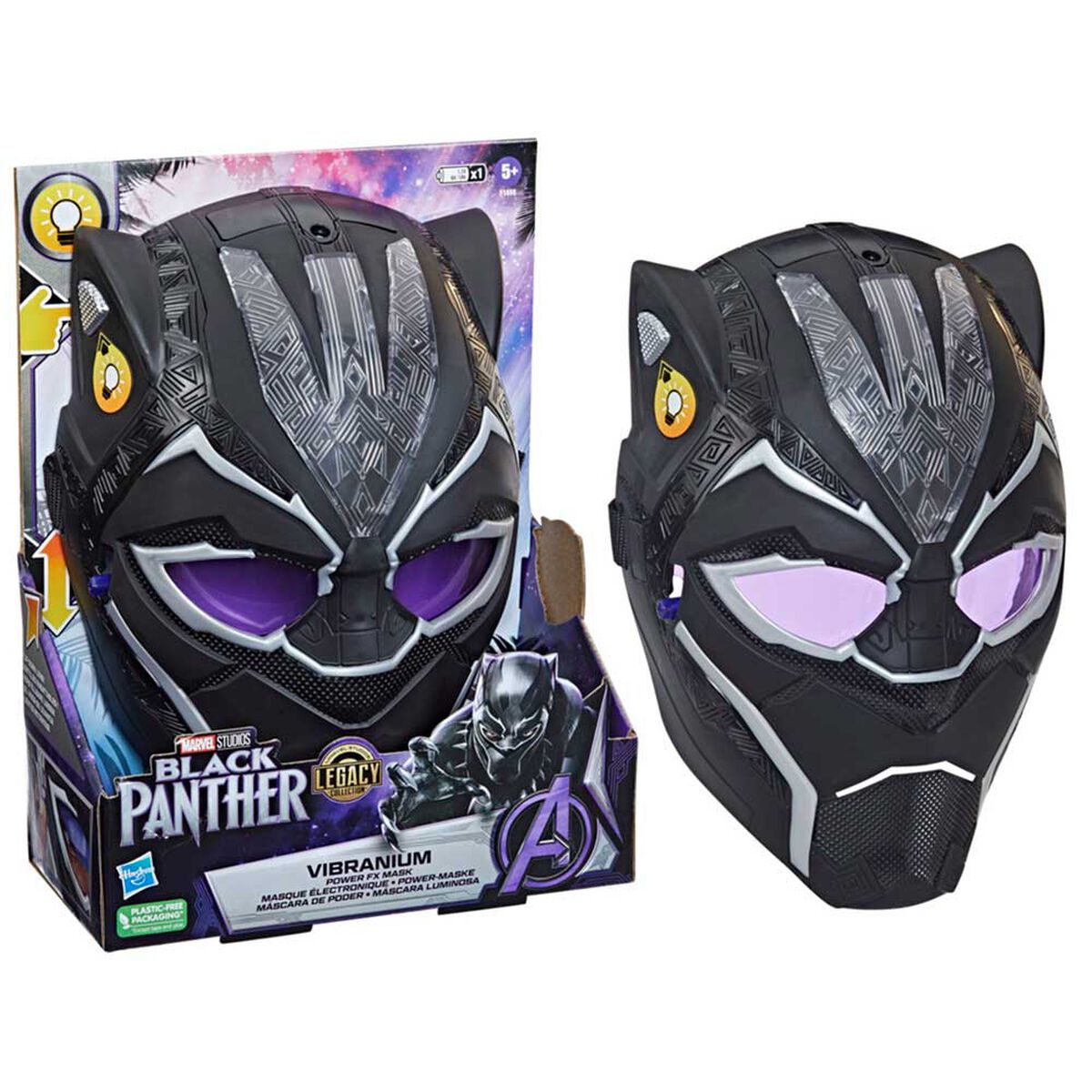 Máscara Luminosa Marvel Legacy Collection Pantera Negra