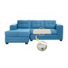 Sof&aacute; Seccional Derecho Living Factory Roma 3 Cuerpos Azul Piedra