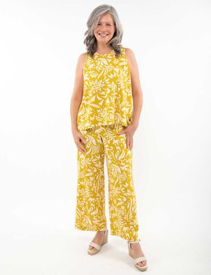 Imagen 2 del producto Blusa Estampada Sin Mangas Mujer Portman Club Mostaza