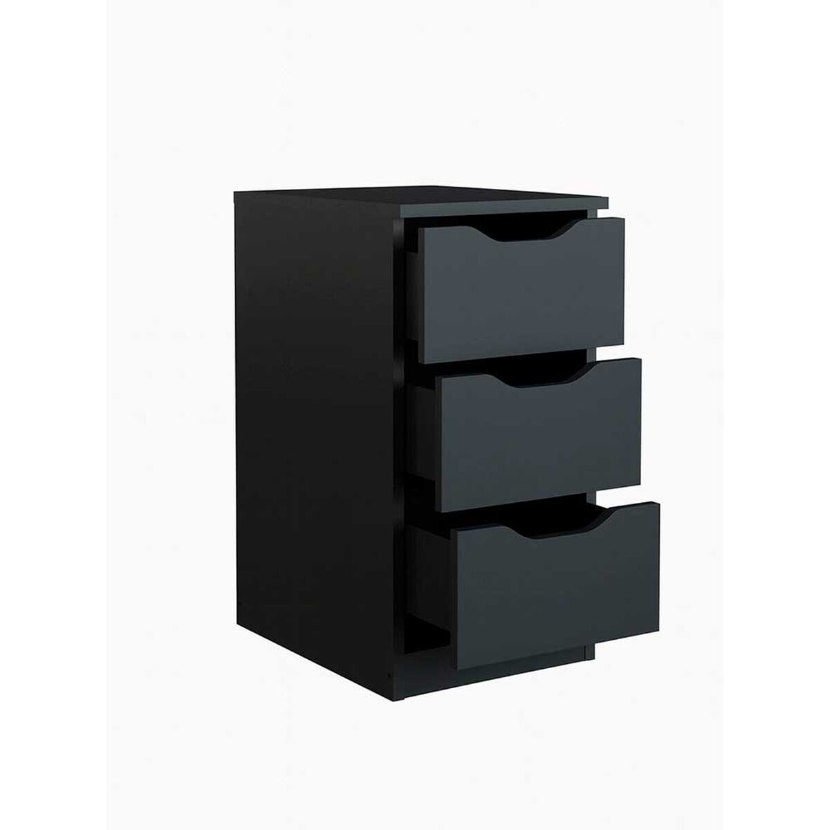 Velador Vekkahome Americano 3 Cajones Negro