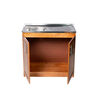 Lavaplato Izquierdo Muebles Hema Berl&iacute;n 100 cm Nogal