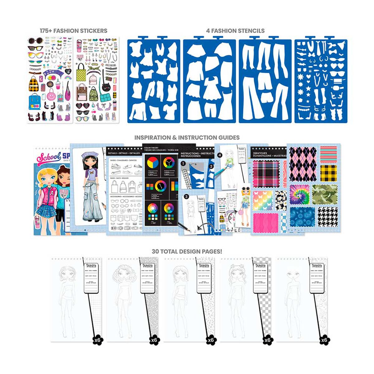 Set Diseña con Stickers Fashion Angels