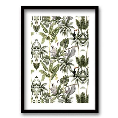 Cuadro Decorativo Retela Monos Selva 50 x 35 cm