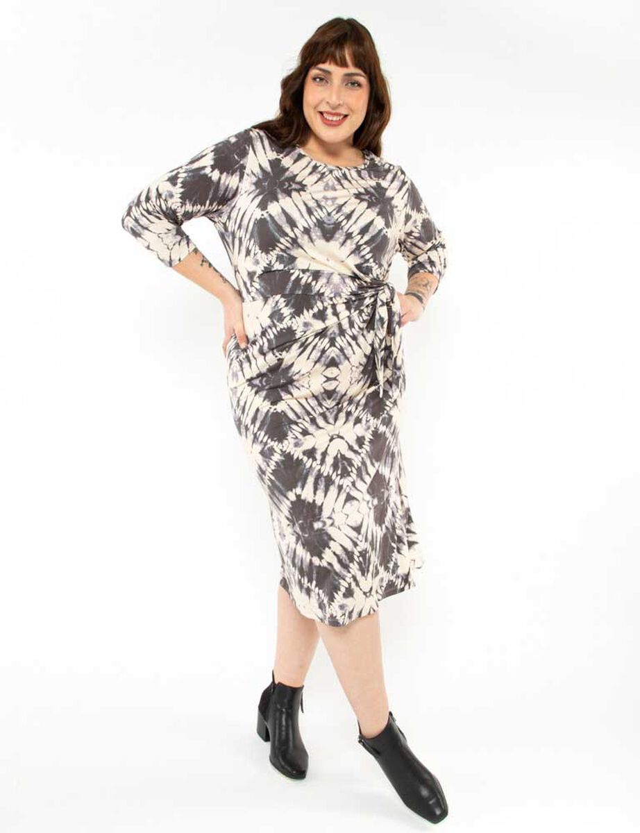 Vestido Midi Manga 3/4 Mujer Extralindas