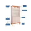 Vitrina Decocasa Luiza Off White Cinamomo