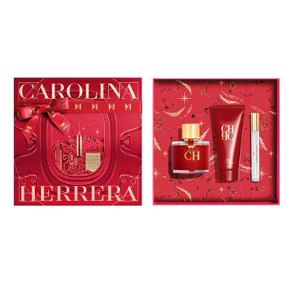 Set Perfume Carolina Herrera Mujer CH EDT 100 ml + Loci&oacute;n Corporal 100 ml + EDT 10 ml