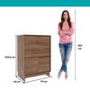 Comoda Zapatera Amuv 3 Cajones Café