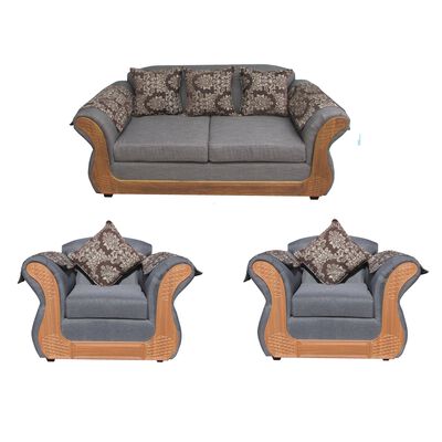 Imagen 1 del producto Juego de Living Almore Irlanda Sofá 2 Cuerpos + Dos Sillones 1 Cuerpo Gris