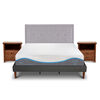 Cama Europea CIC King Alaska + Respaldo + 2 Veladores