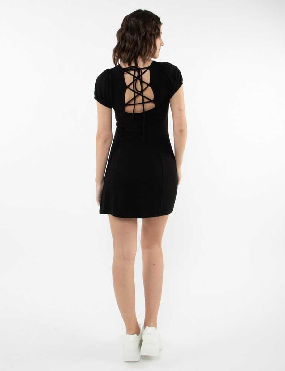 Vestido Corto Manga Corta Mujer Icono