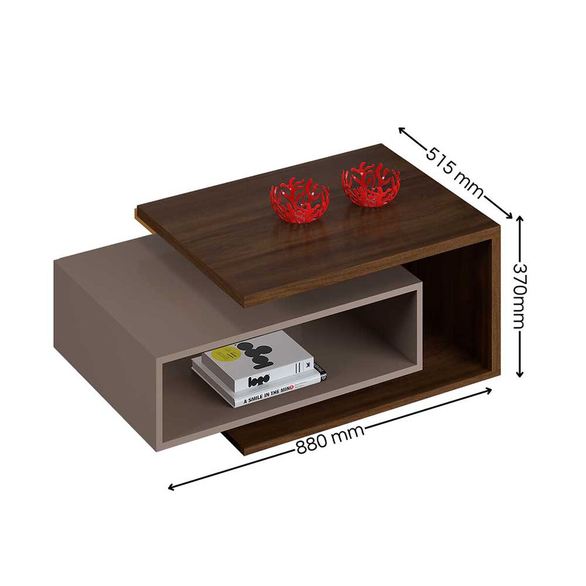 Mesa de Centro Di Poretti Design Diva Gris