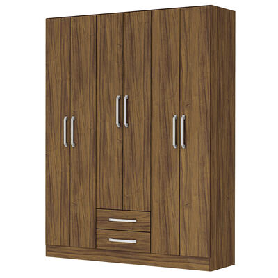 Imagen 2 del producto Combo Clóset Casanova Nogal 6 Puertas 2 Cajones + Cómoda Casanova Pisa 6 Cajones Nogal Off White