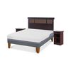 Cama Europea CIC 2 Plazas Excellence Plus + Respaldo + 2 Veladores Dublin Chocolate