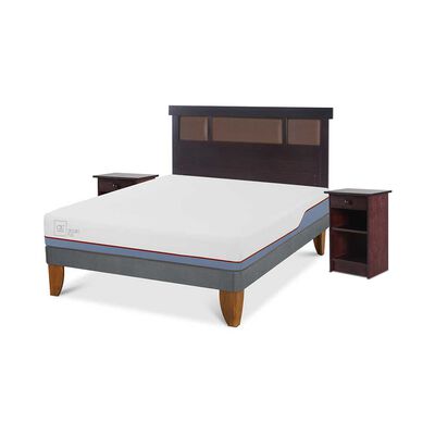 Imagen 2 del producto Cama Europea CIC 2 Plazas Excellence Plus + Respaldo + 2 Veladores Dublin Chocolate