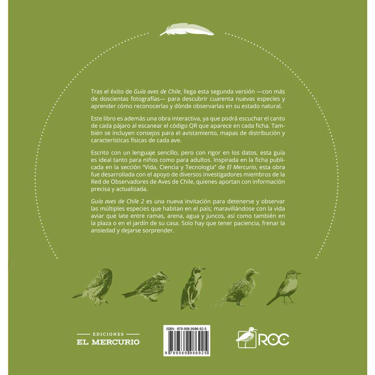Libro Guía Aves de Chile 2 Amalia Torres; Juan Pablo Bravo Editorial Ediciones El Mercurio
