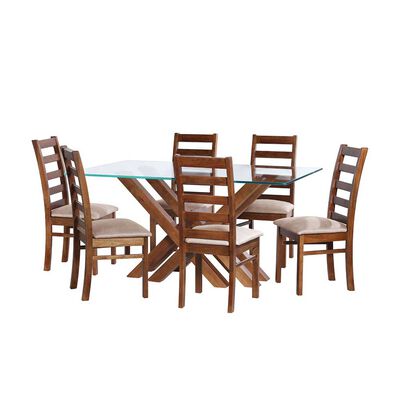 Juego de Comedor Latam Home Merida 6 Sillas Beige