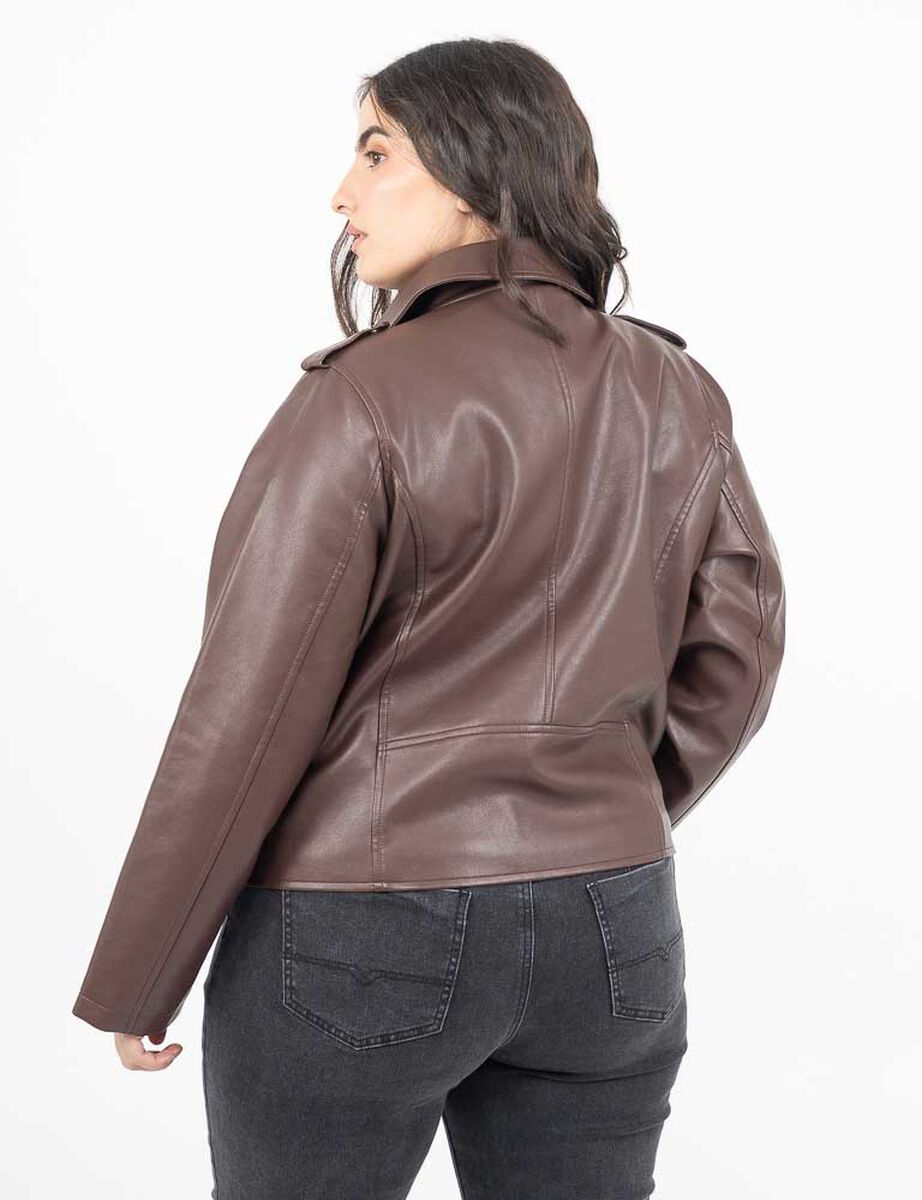 Chaqueta Biker Ecocuero Mujer Extralindas
