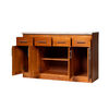 Base de Cocina Muebles Hema Berl&iacute;n 4 Puertas 4 Cajones Nogal