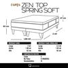 Cama Europea Latam Home Base Dividida King Zen Top Spring Soft Velvet Pistacho