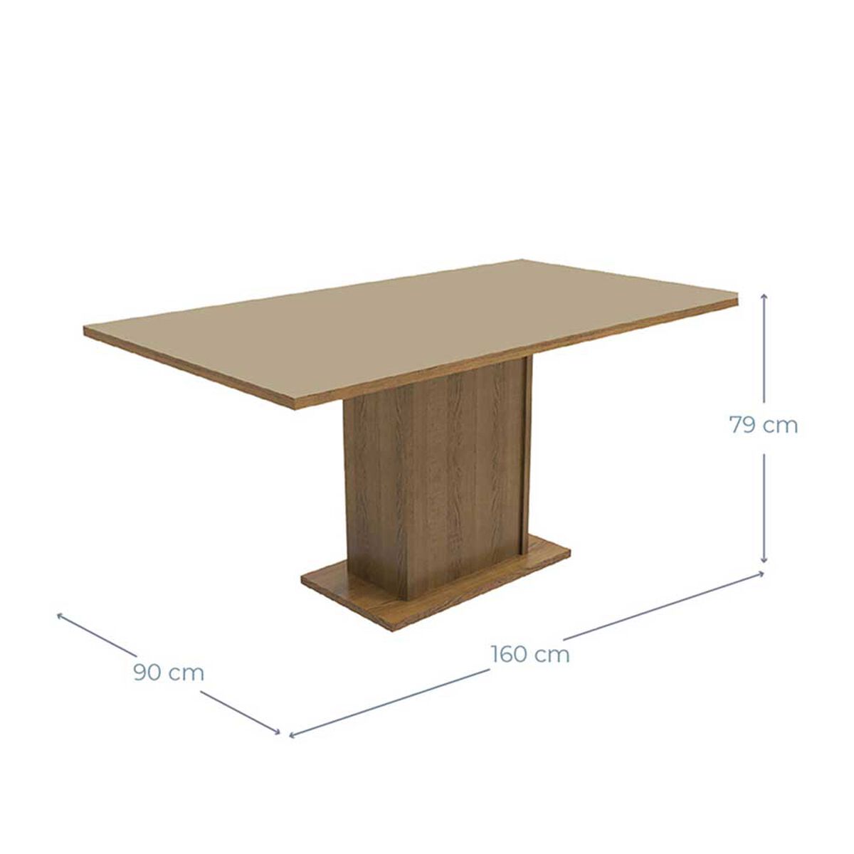 Juego de Comedor Vekkahome Suecia 6 Sillas Beige