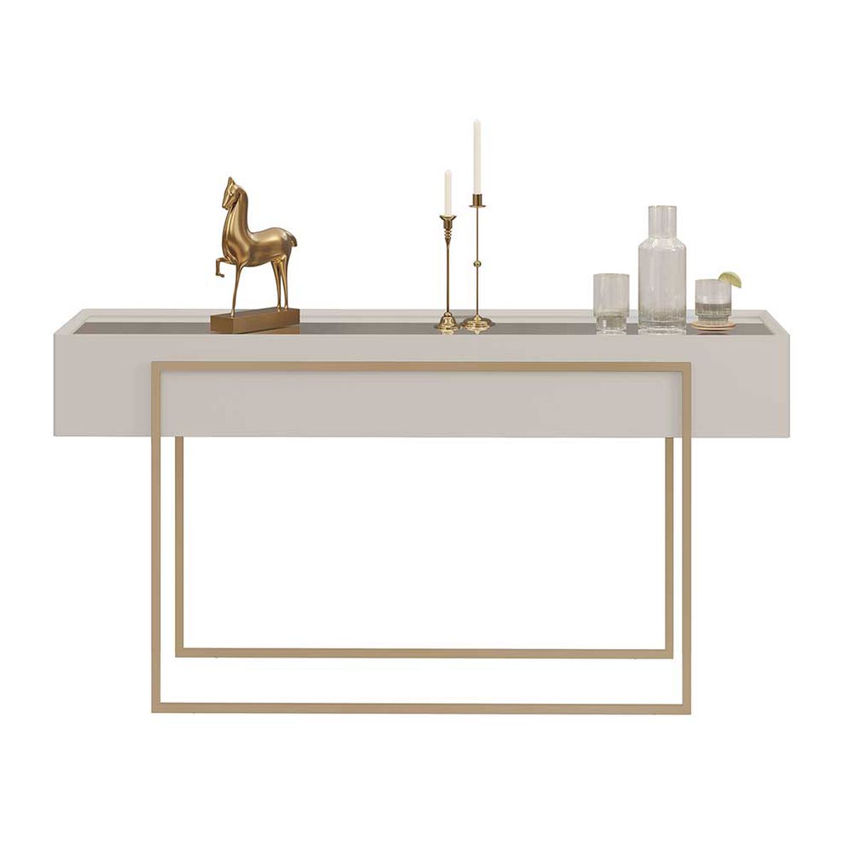 Mesa de Arrimo Vekkahome Pilar Beige
