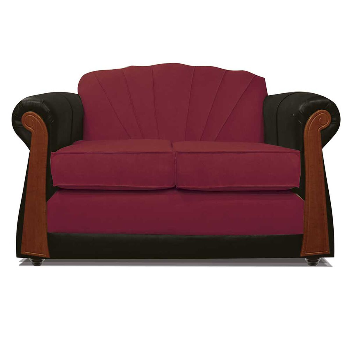 Juego de Living Elegant Detail Marsella Sofá 2 Cuerpos + Dos Sillones 1 Cuerpo Rojo