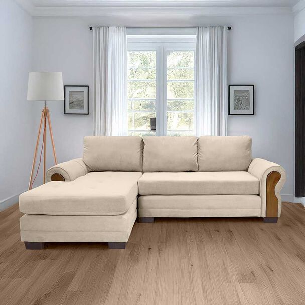 Sofá Seccional Living Factory Oregon 4 Cuerpos Beige