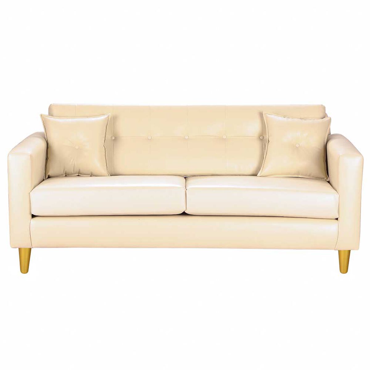 Sof&aacute; Bodevir New Retro PU 01 3 Cuerpos Beige&nbsp;