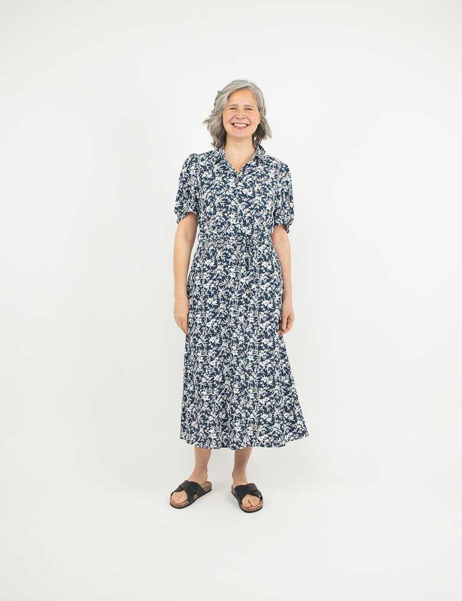 Vestido Maxi Manga Corta Mujer Portman Club