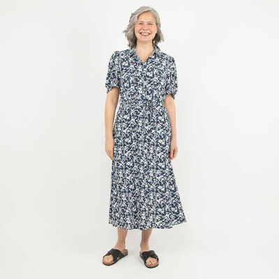 Vestido Maxi Manga Corta Mujer Portman Club